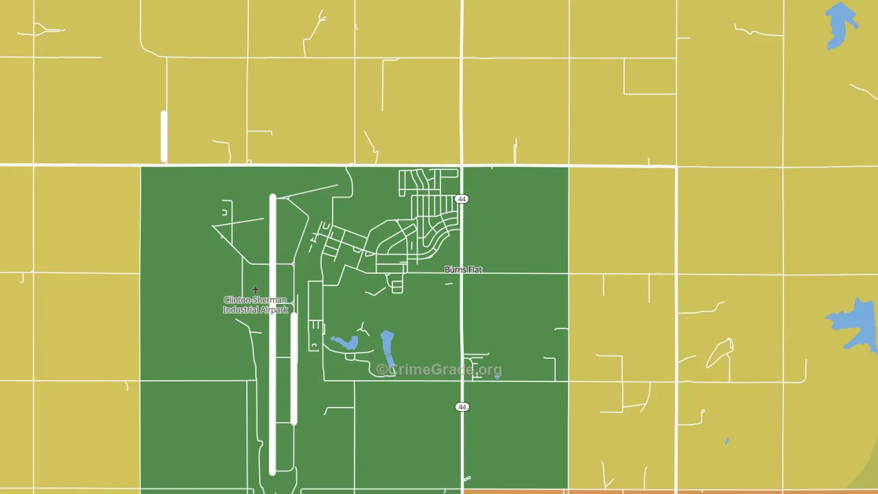 73624, OK Map of Theft Rates
