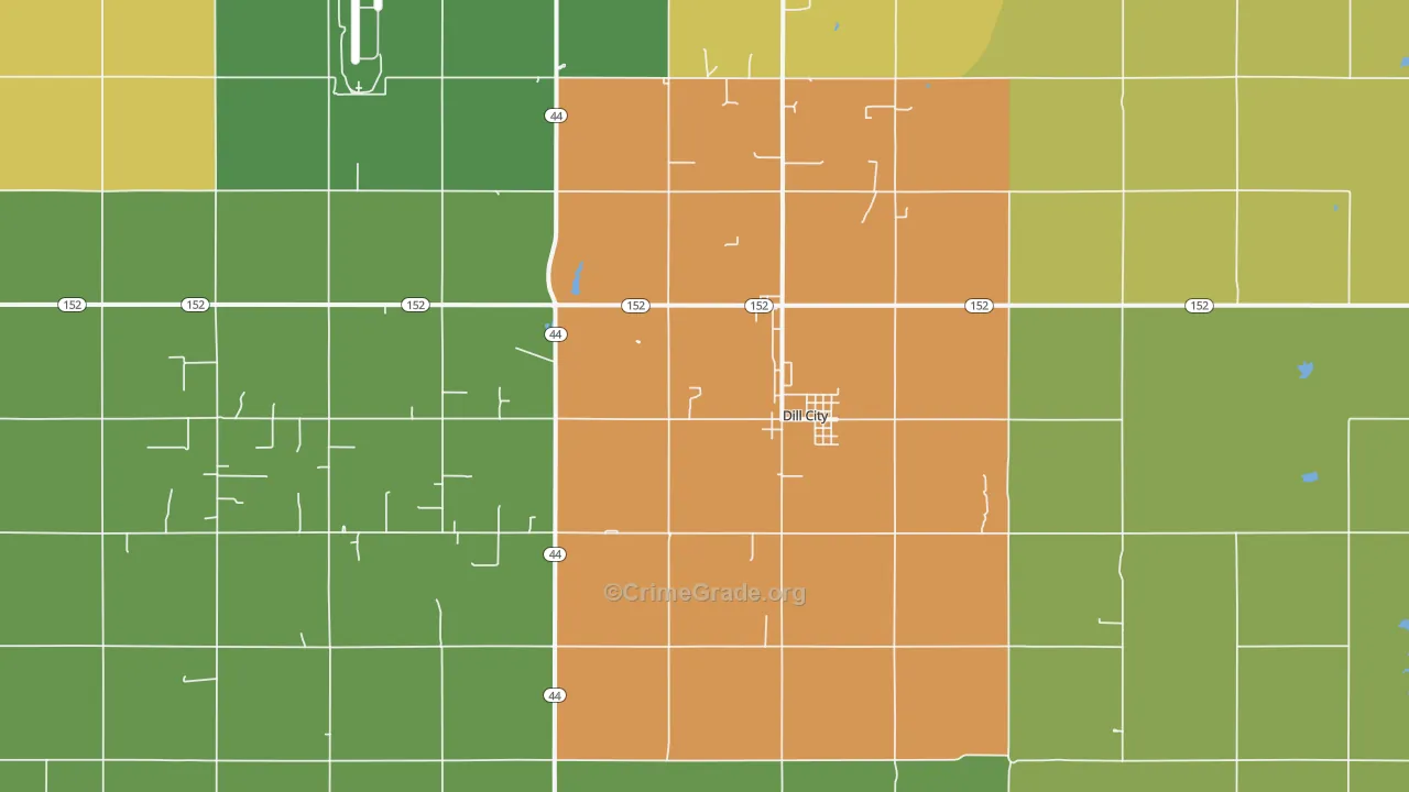 73641, OK Map of Theft Rates