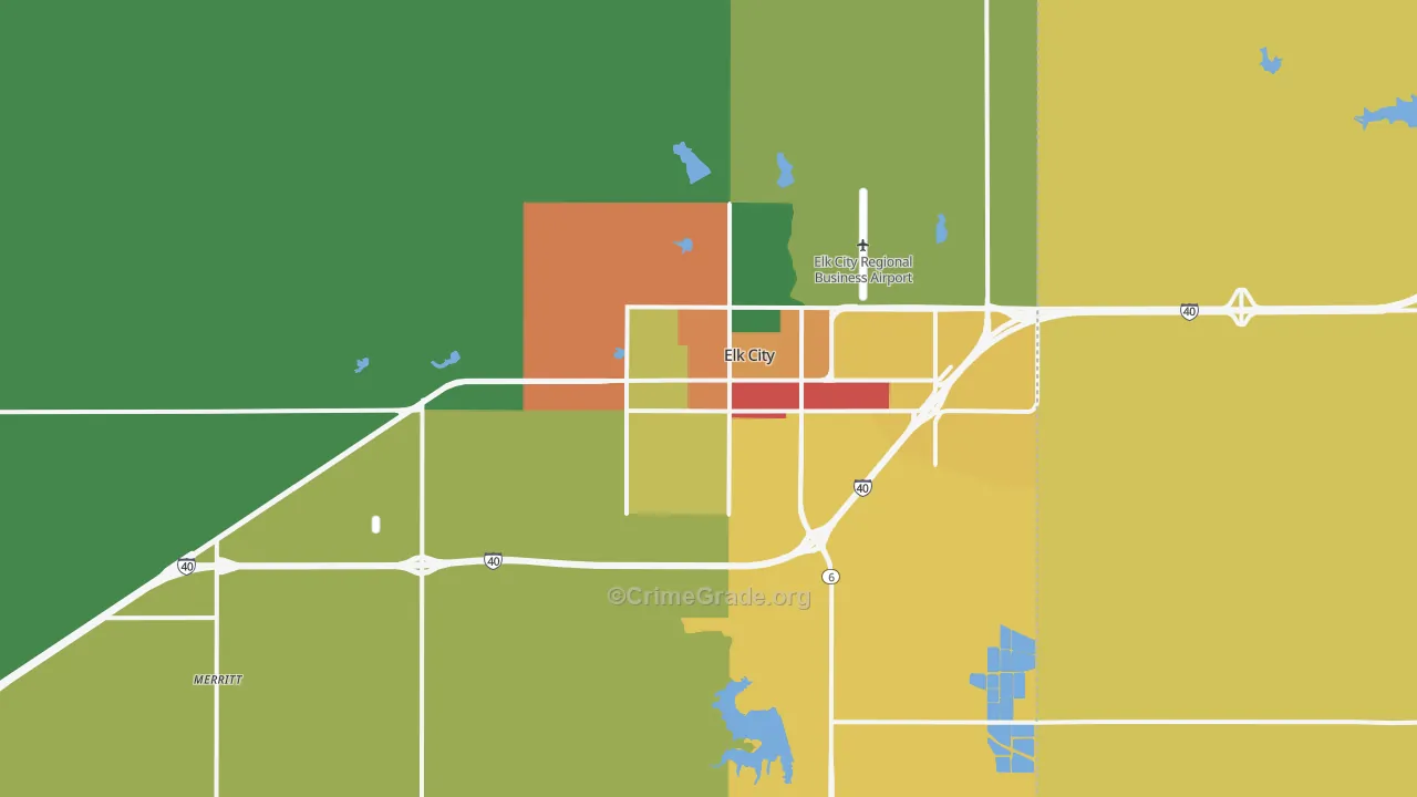 73644, OK Map of Theft Rates
