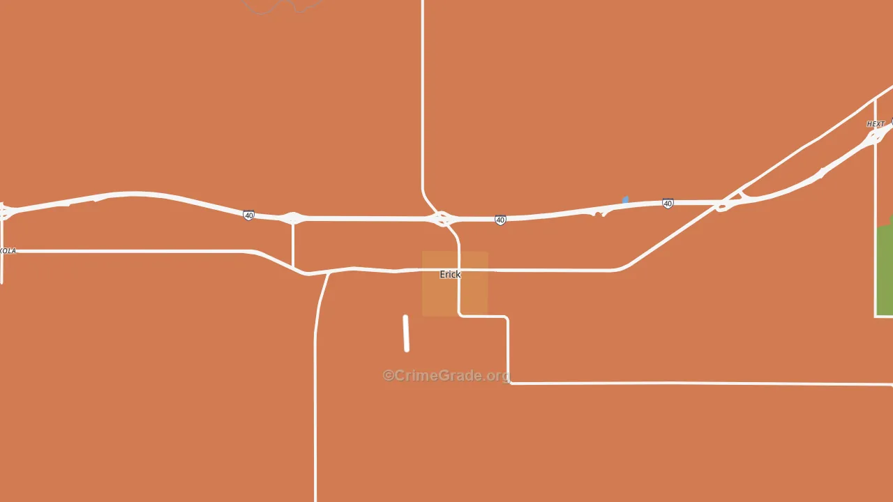 73645, OK Map of Theft Rates
