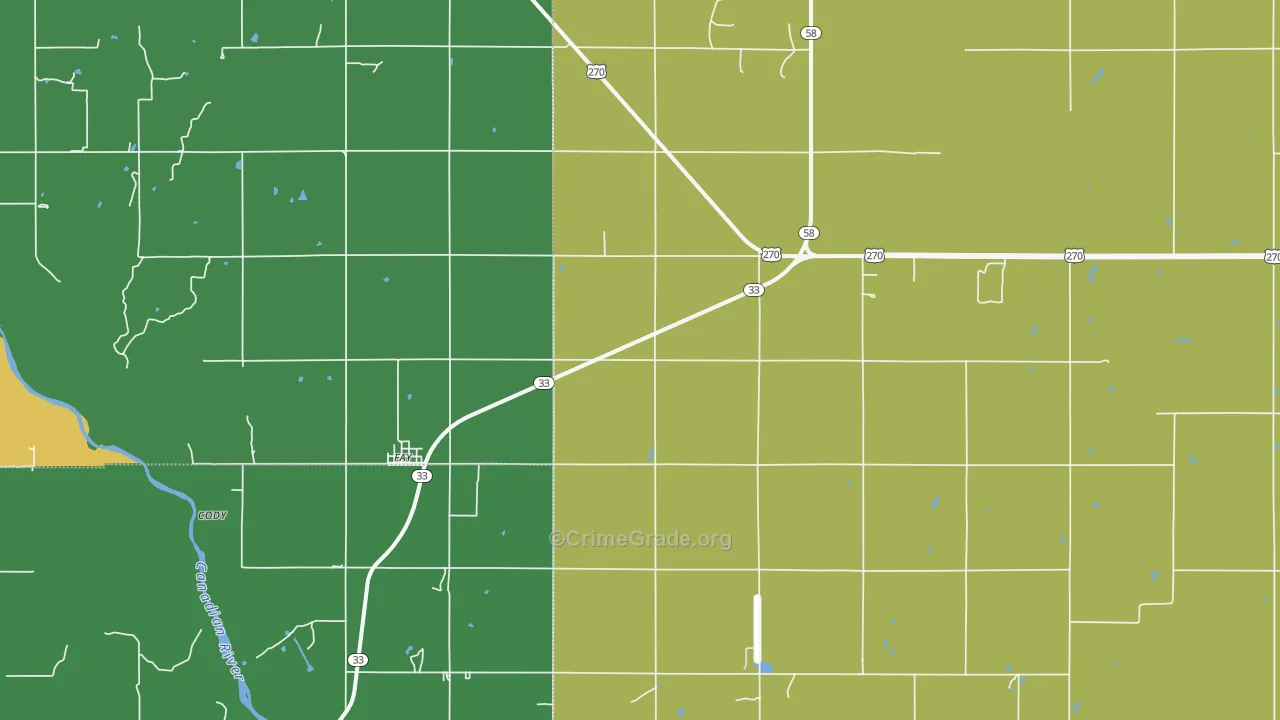73646, OK Map of Theft Rates