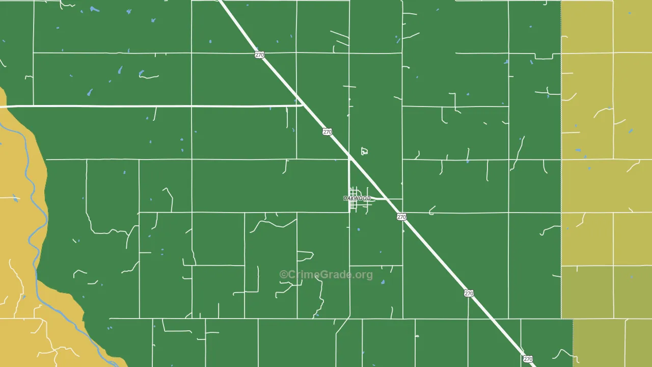 73658, OK Map of Theft Rates