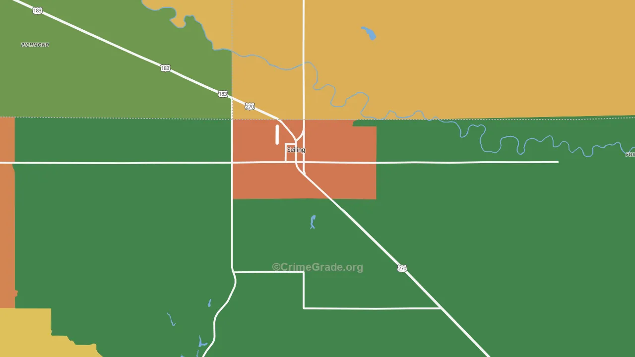 73663, OK Map of Theft Rates