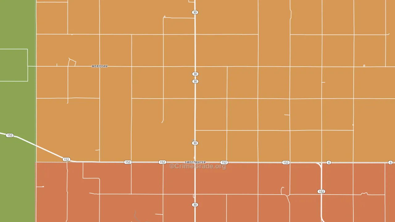 73666, OK Map of Theft Rates