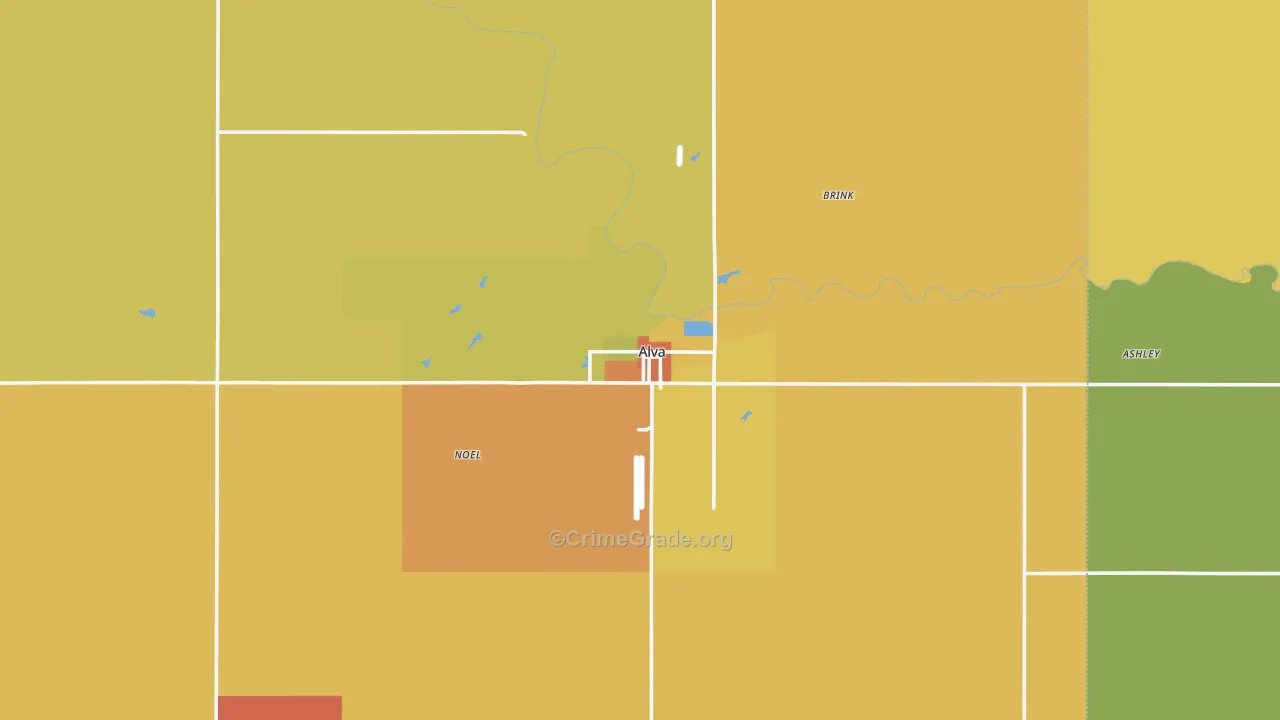 73717, OK Map of Theft Rates