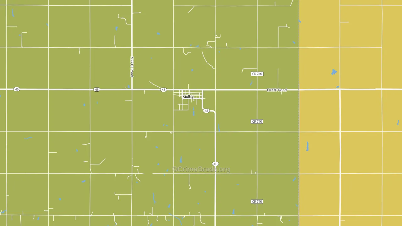 73739, OK Map of Theft Rates