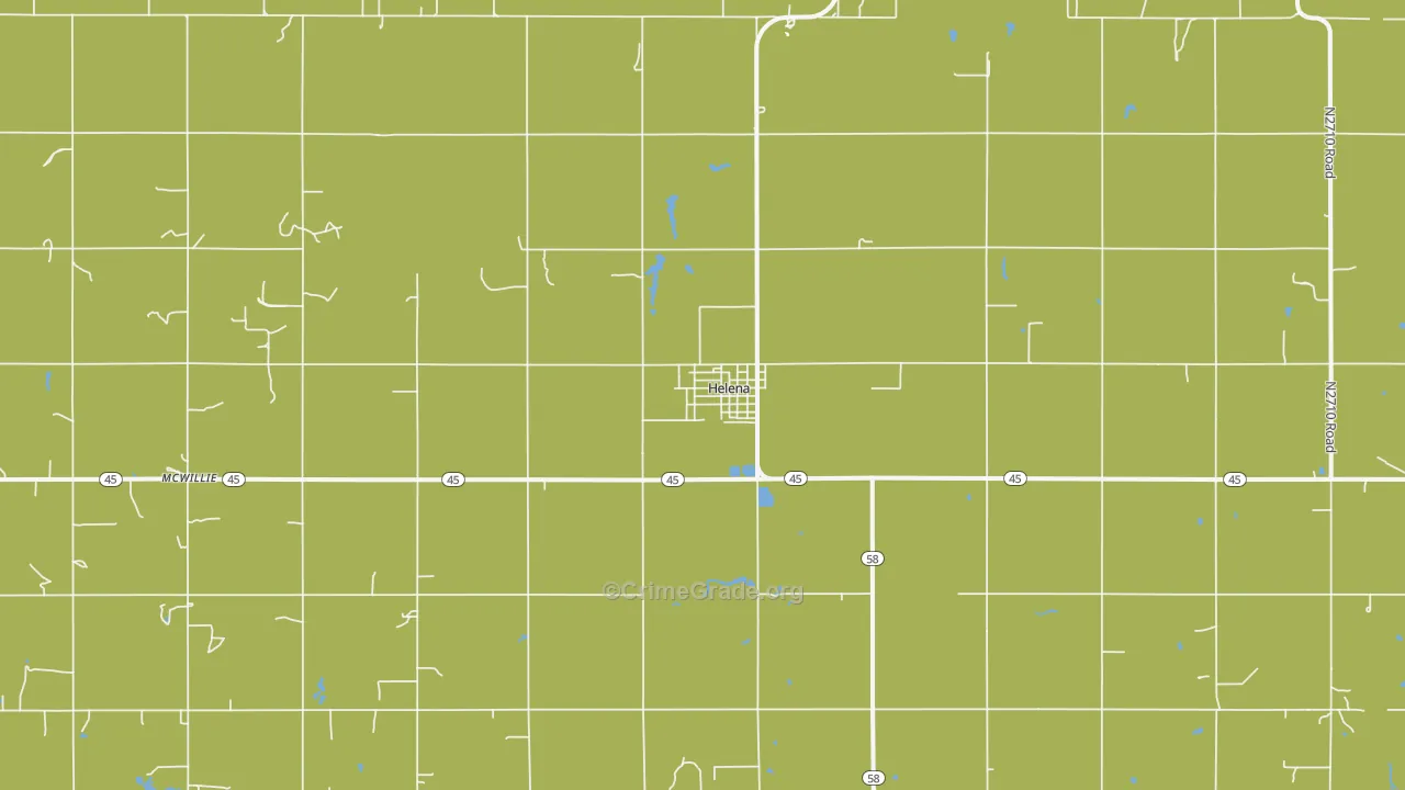 73741, OK Map of Theft Rates