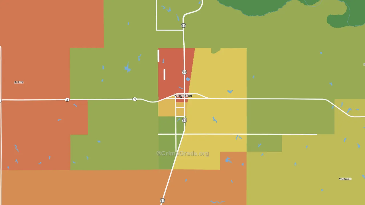 73750, OK Map of Theft Rates
