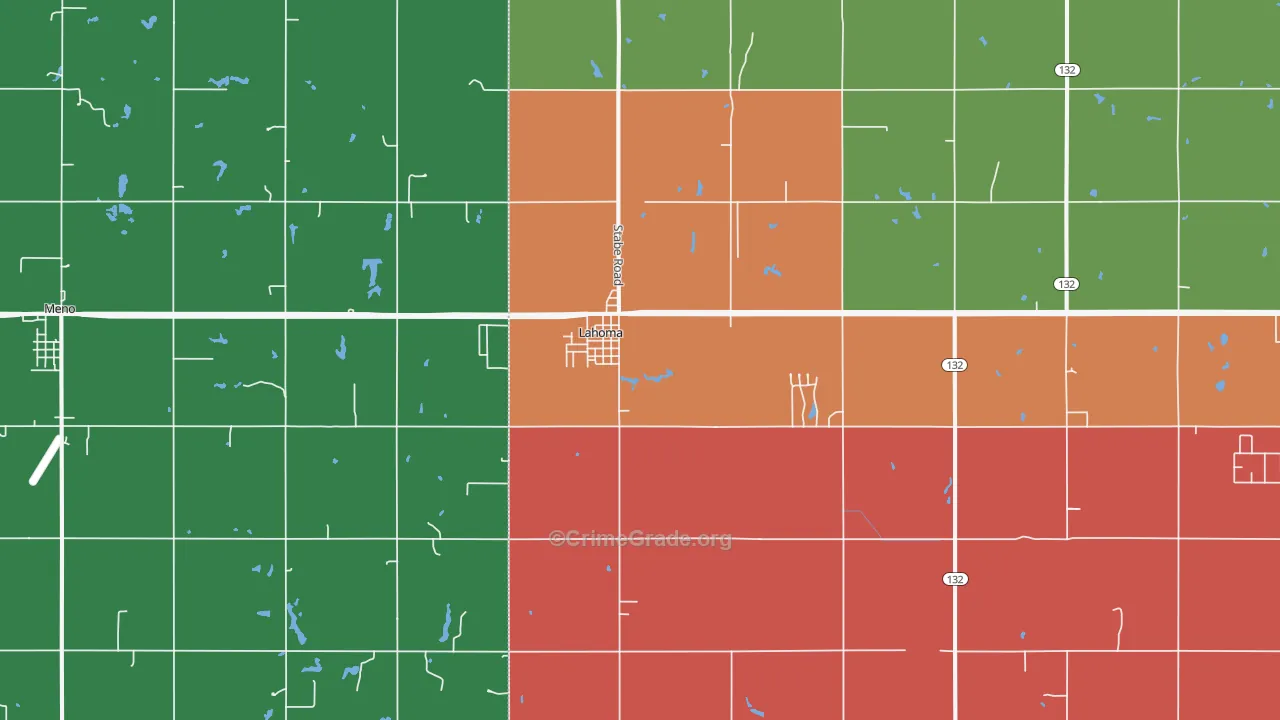 73754, OK Map of Theft Rates