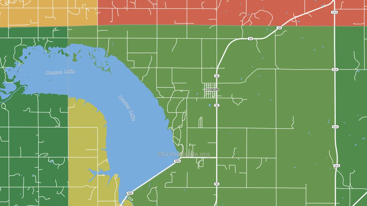 73755, OK Map of Theft Rates