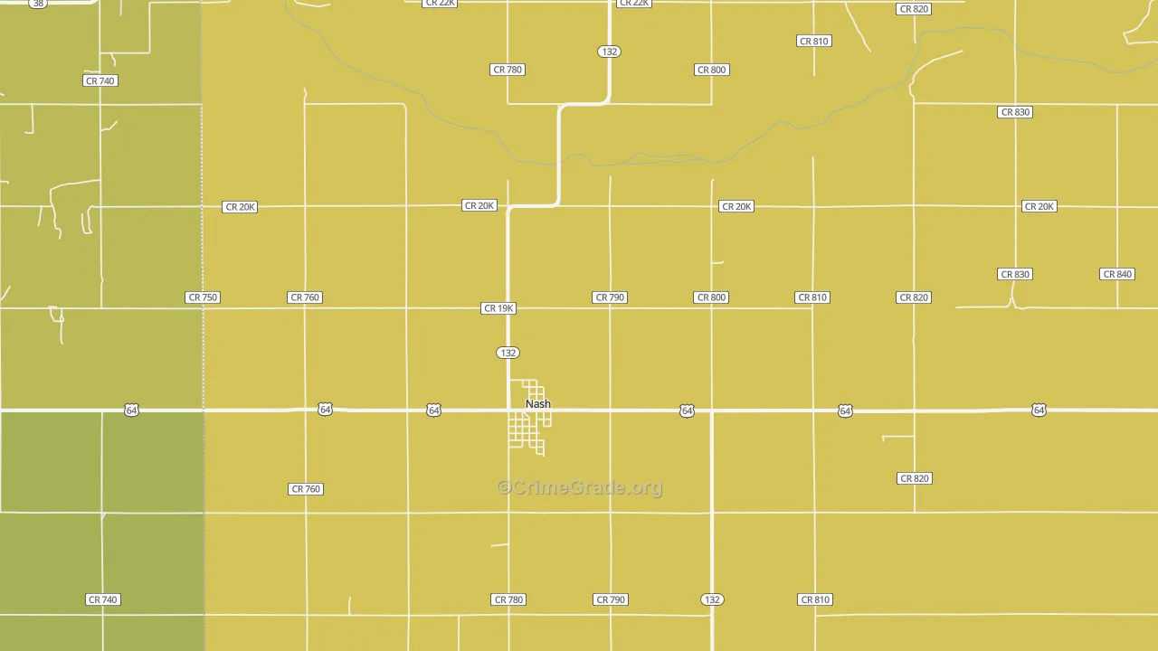 73761, OK Map of Theft Rates