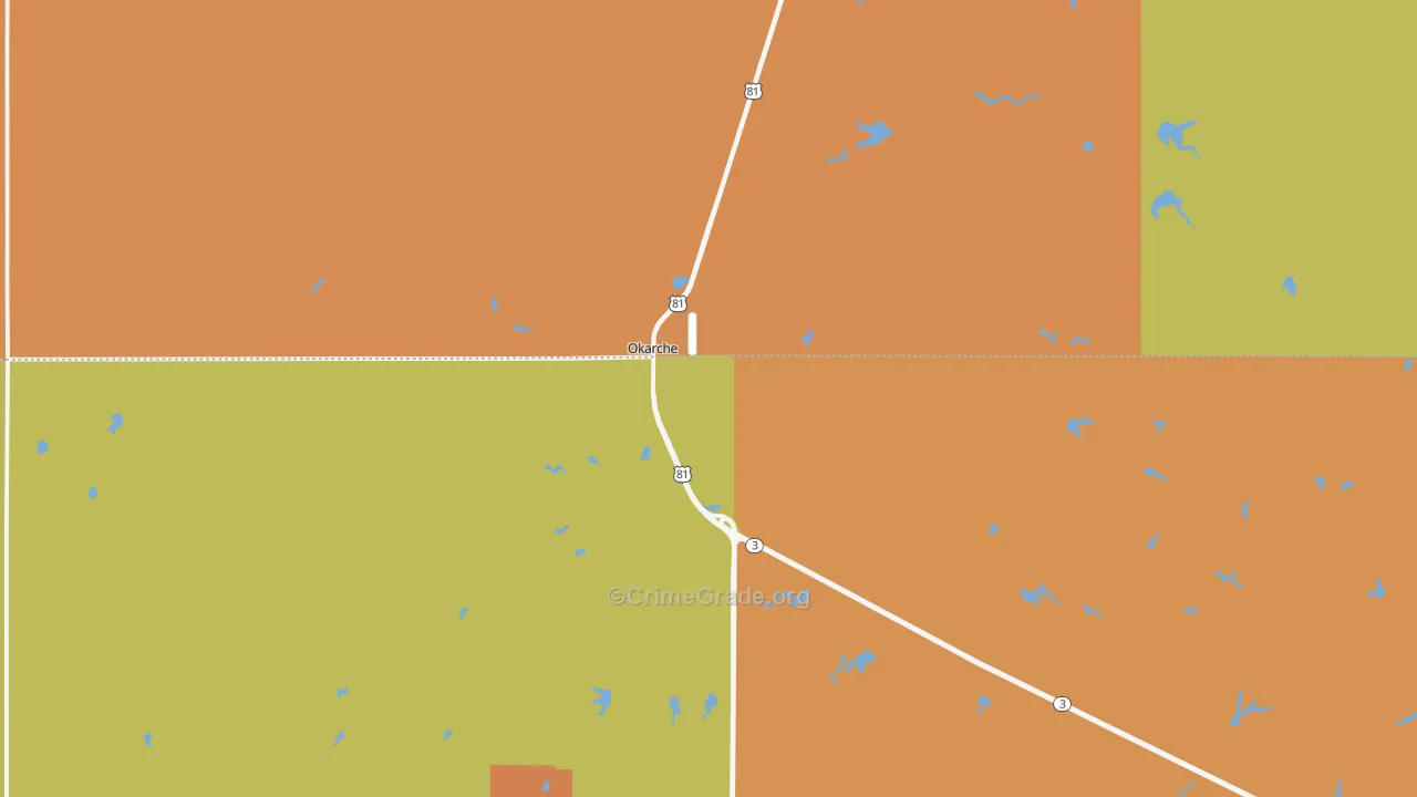 73762, OK Map of Theft Rates