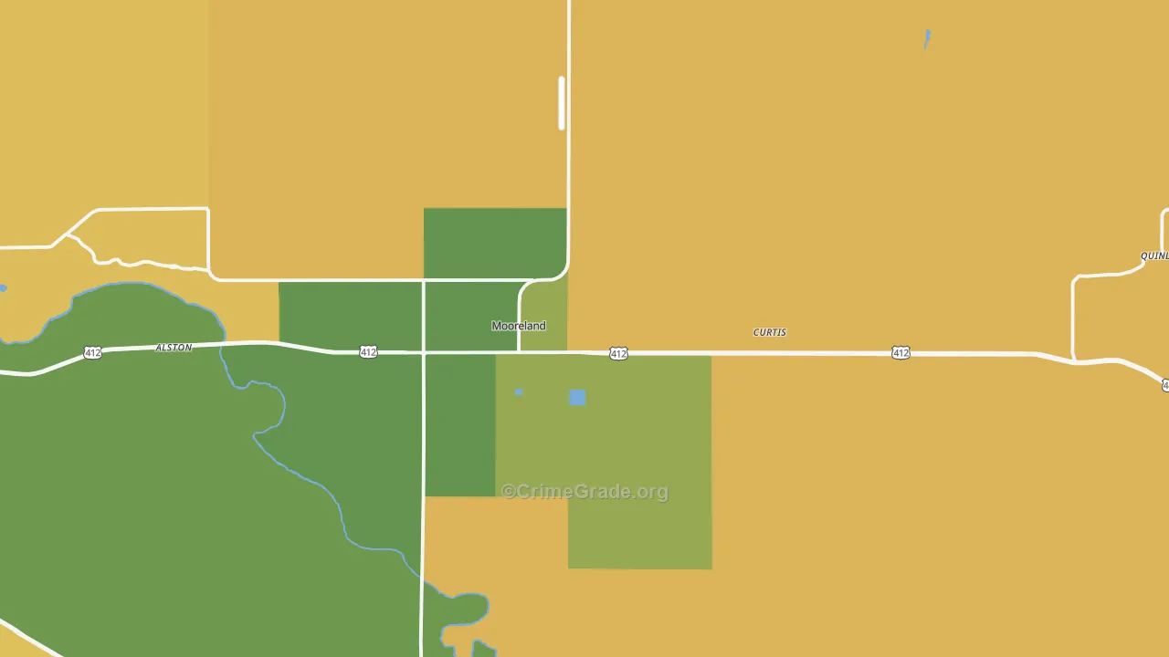 73852, OK Map of Theft Rates