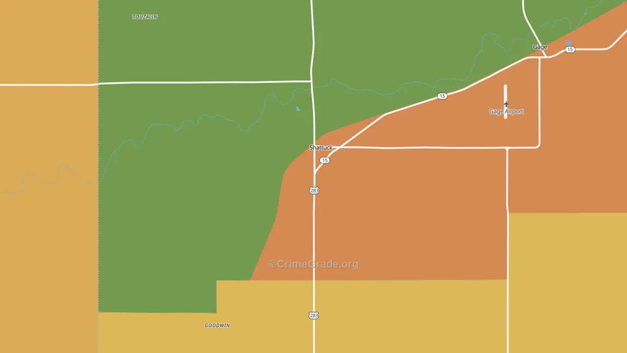 73858, OK Map of Theft Rates