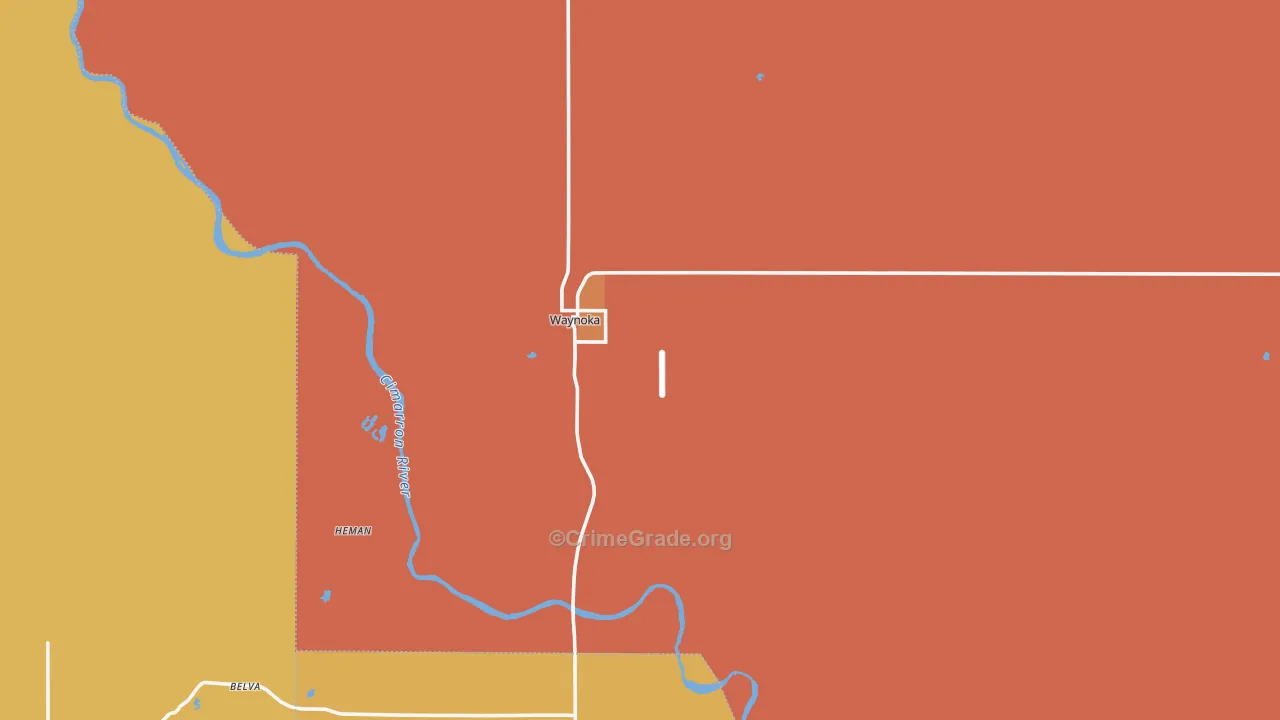 73860, OK Map of Theft Rates