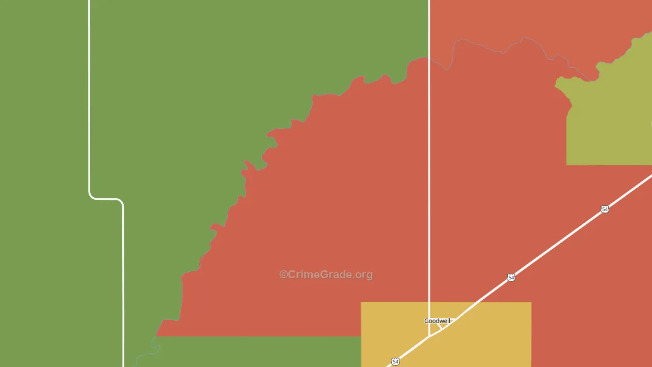 73939, OK Map of Theft Rates