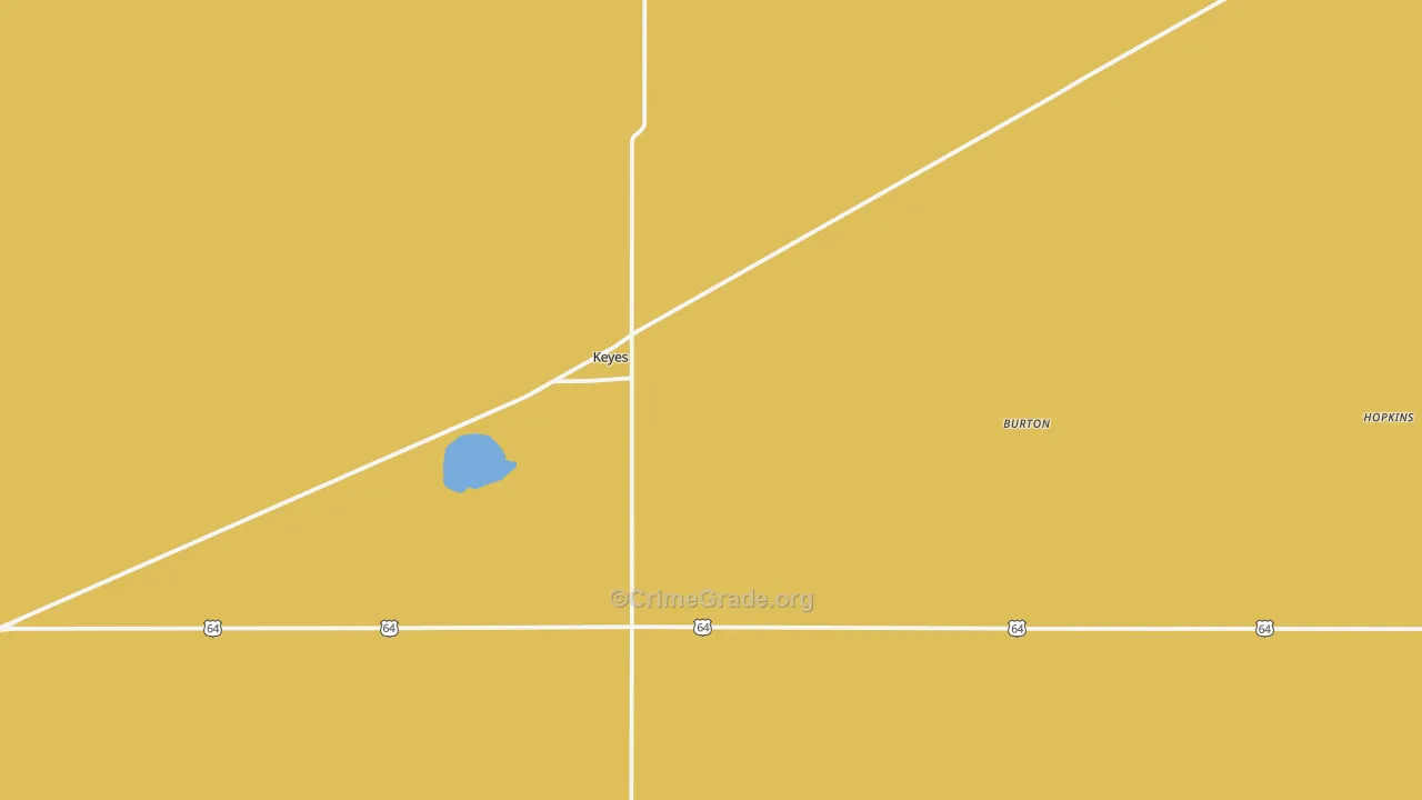 73947, OK Map of Theft Rates