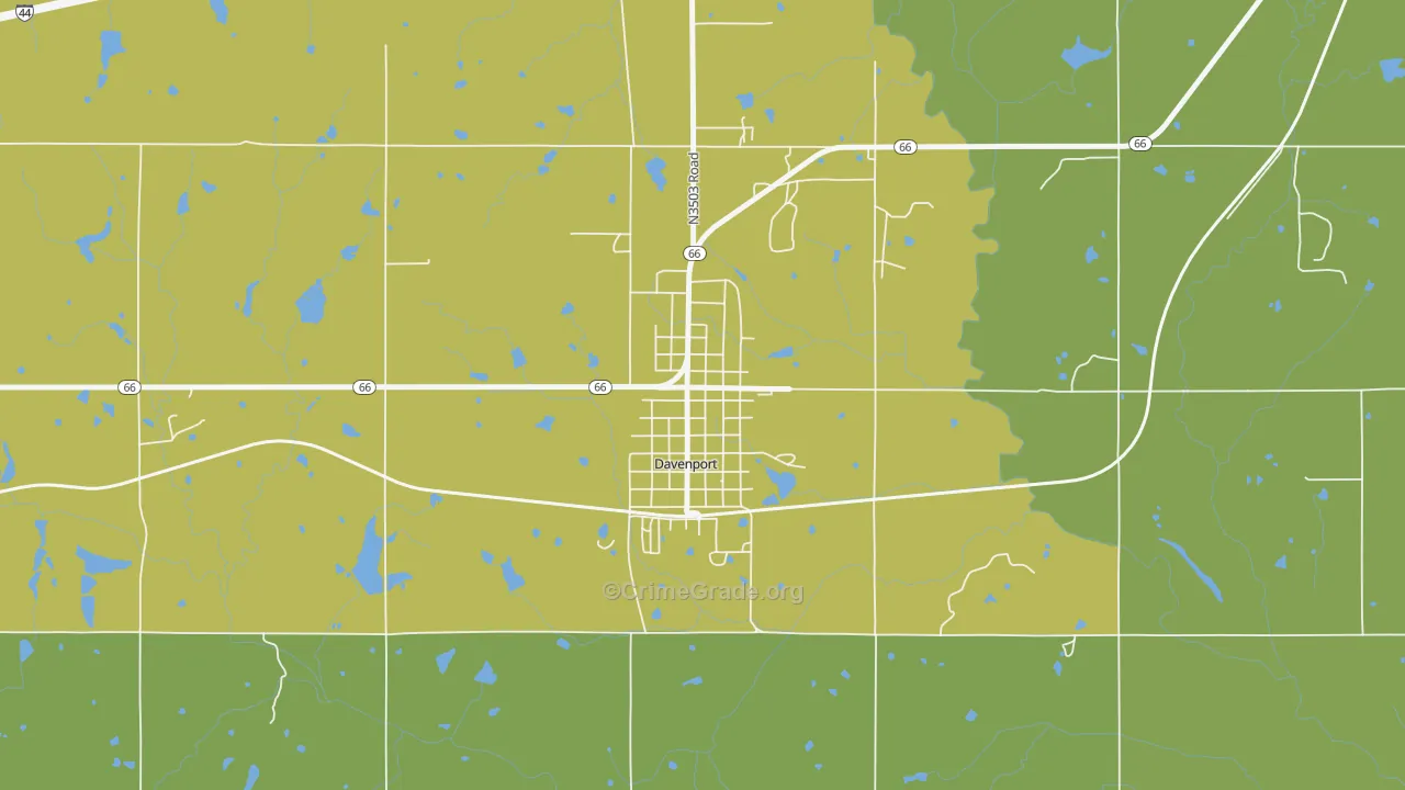 74026, OK Map of Theft Rates