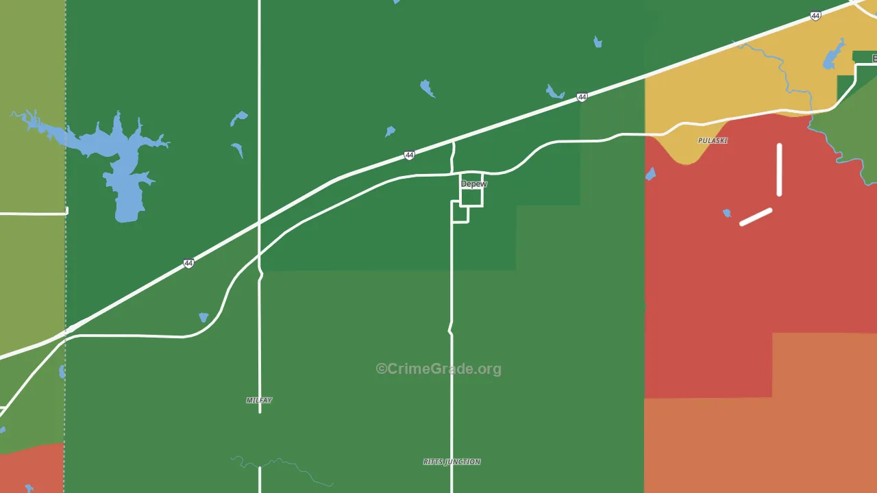 74028, OK Map of Theft Rates