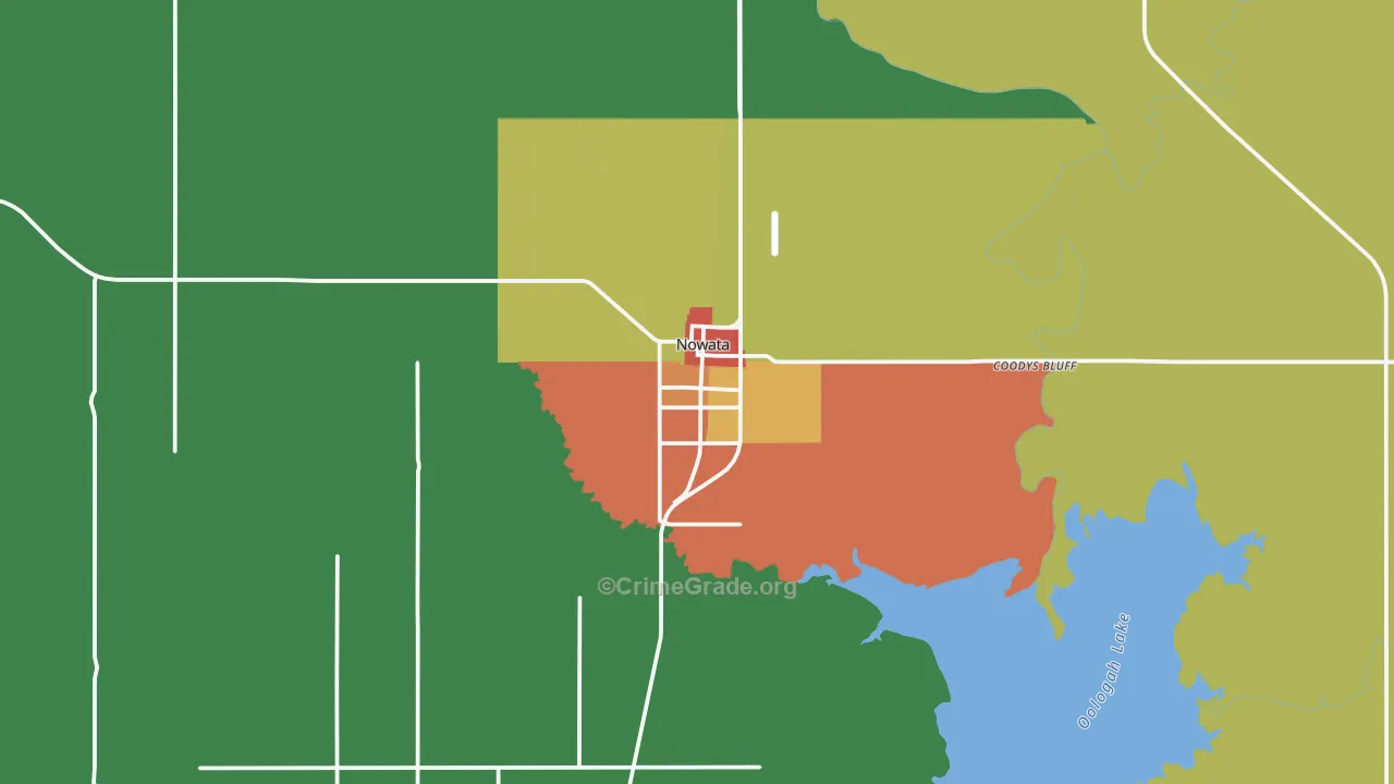 74048, OK Map of Theft Rates
