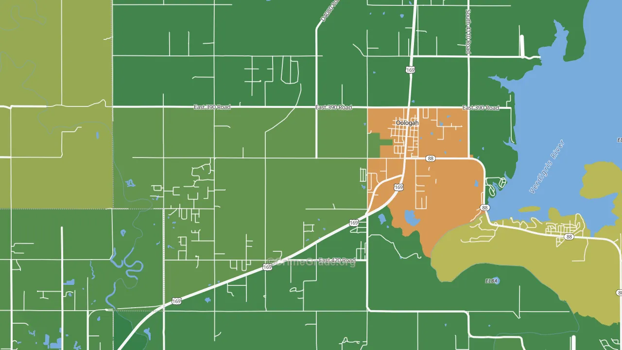 74053, OK Map of Theft Rates