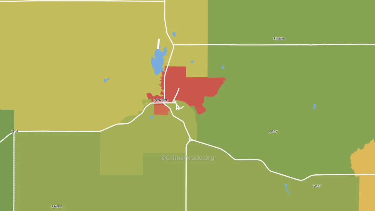 74058, OK Map of Theft Rates