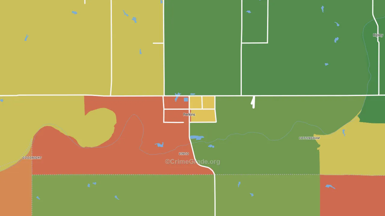 74059, OK Map of Theft Rates