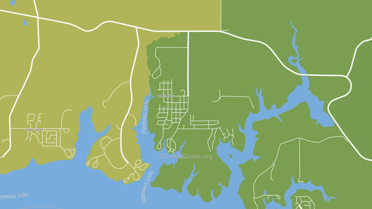 74060, OK Map of Theft Rates