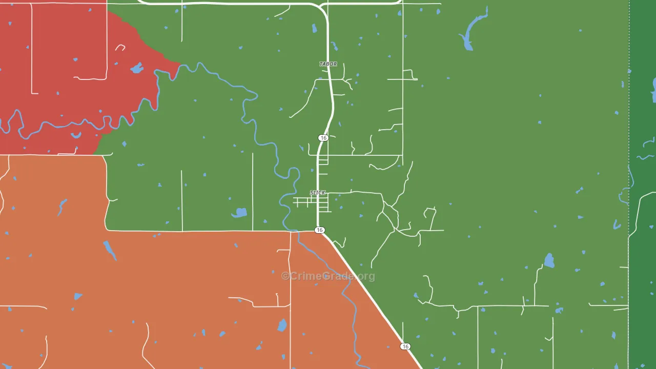 74071, OK Map of Theft Rates