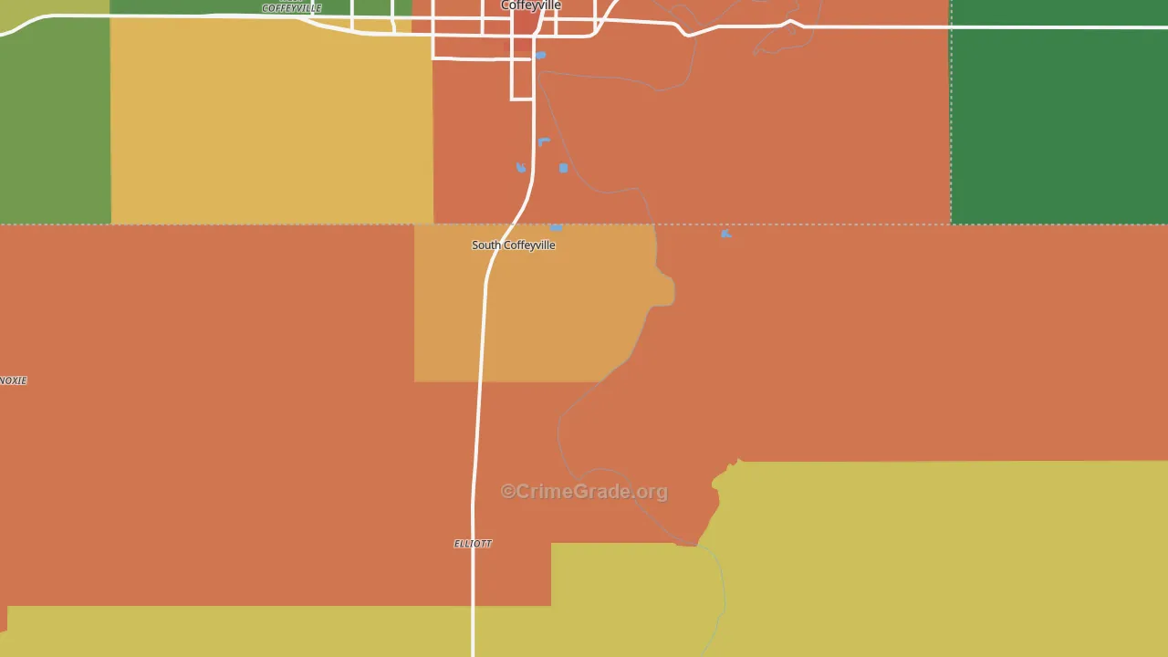 74072, OK Map of Theft Rates