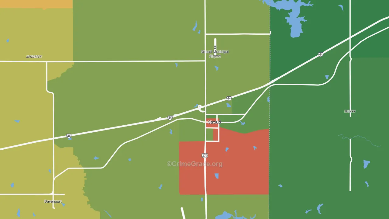 74079, OK Map of Theft Rates