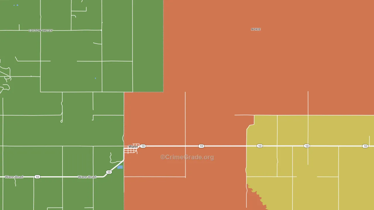 74083, OK Map of Theft Rates