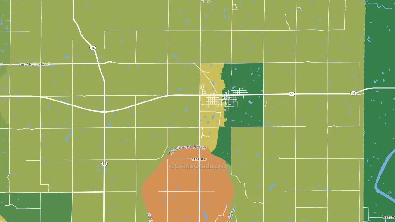 74085, OK Map of Theft Rates