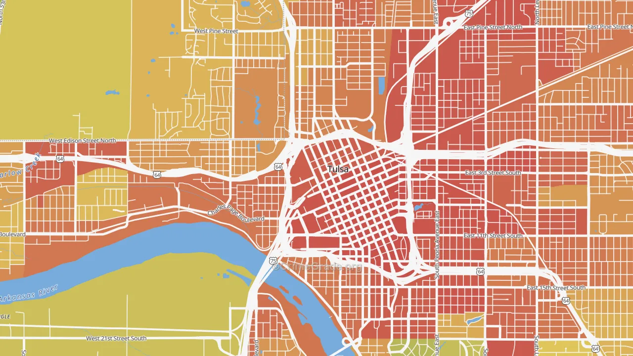 74103, OK Map of Theft Rates