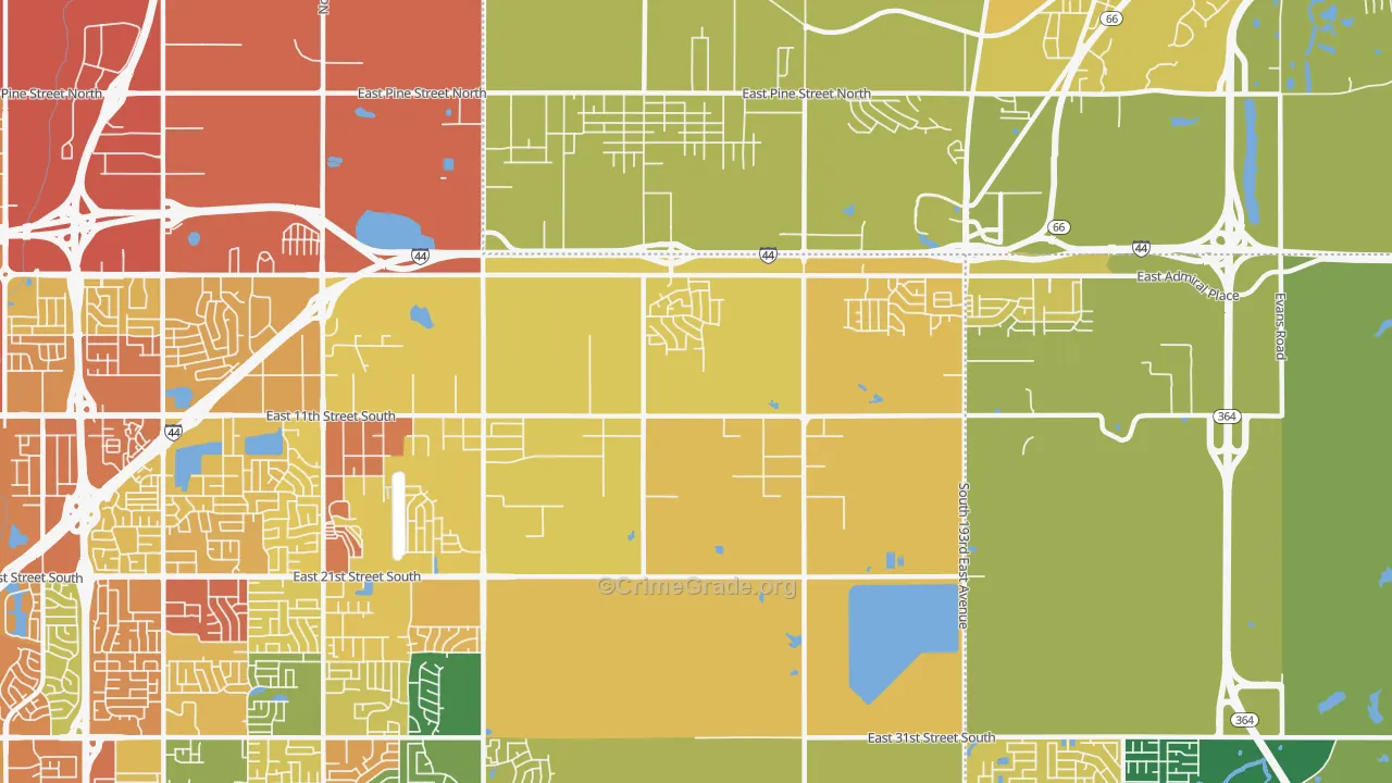 74108, OK Map of Theft Rates