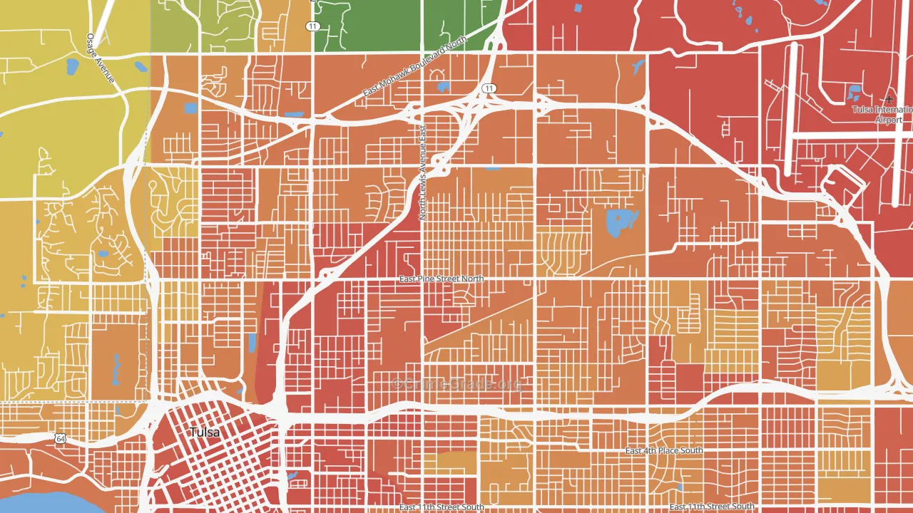 74110, OK Map of Theft Rates