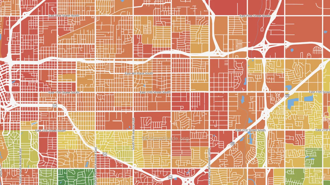 74112, OK Map of Theft Rates