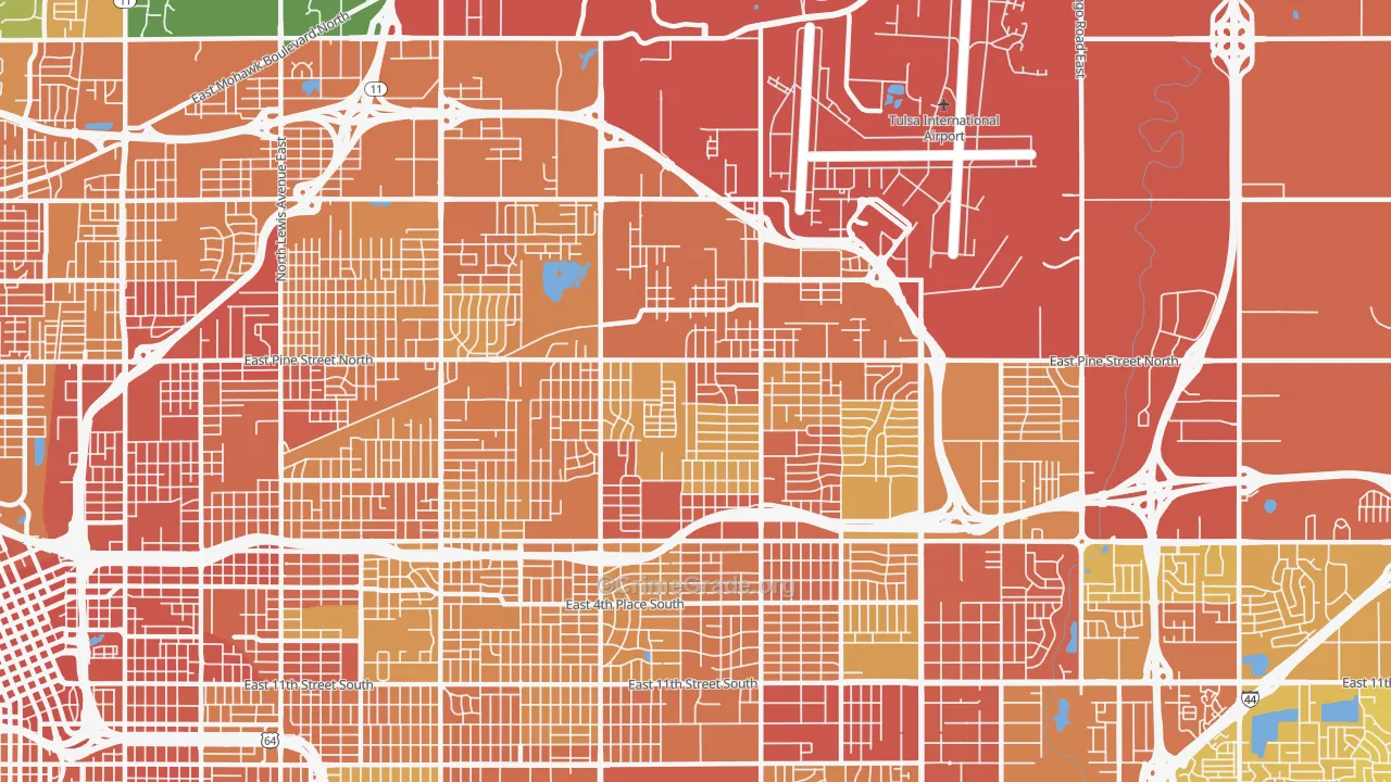74115, OK Map of Theft Rates
