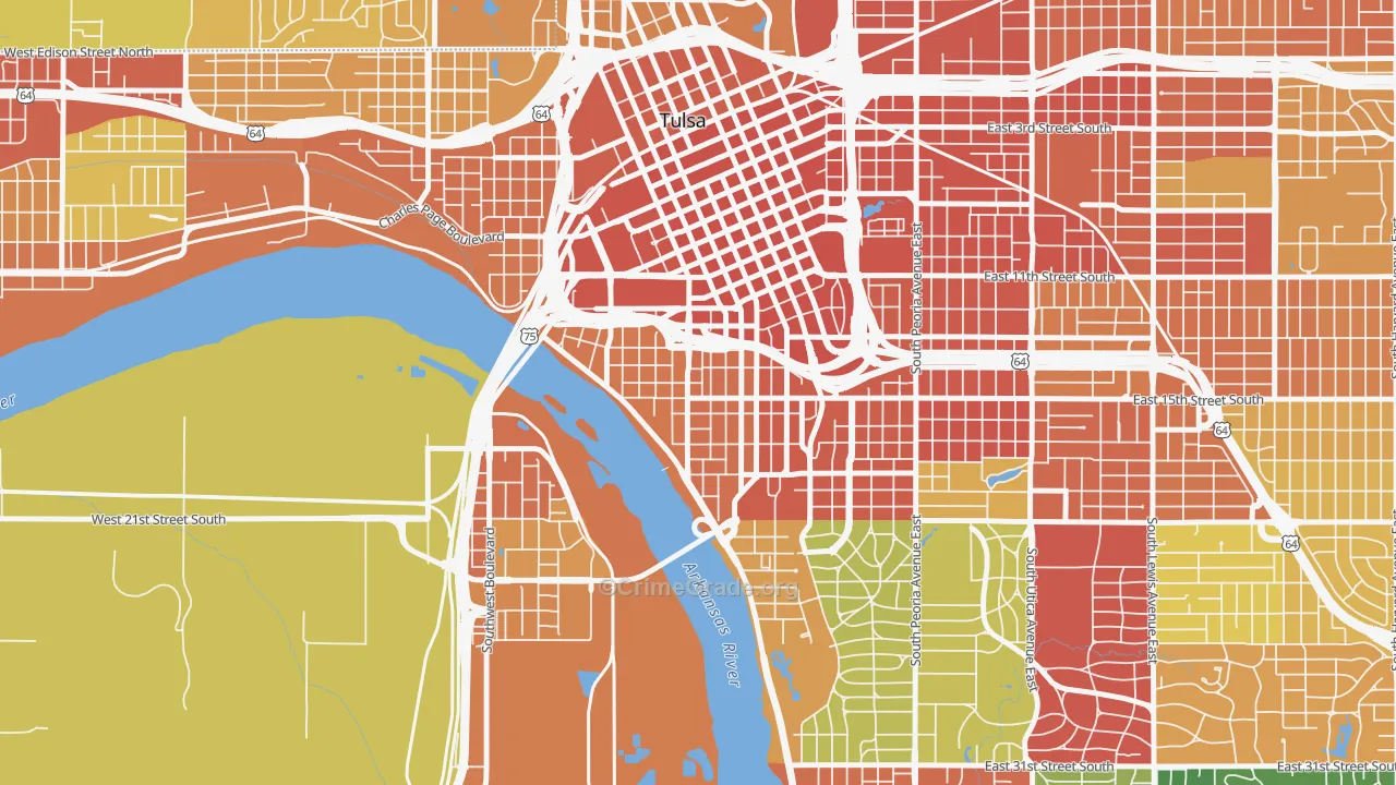 74119, OK Map of Theft Rates