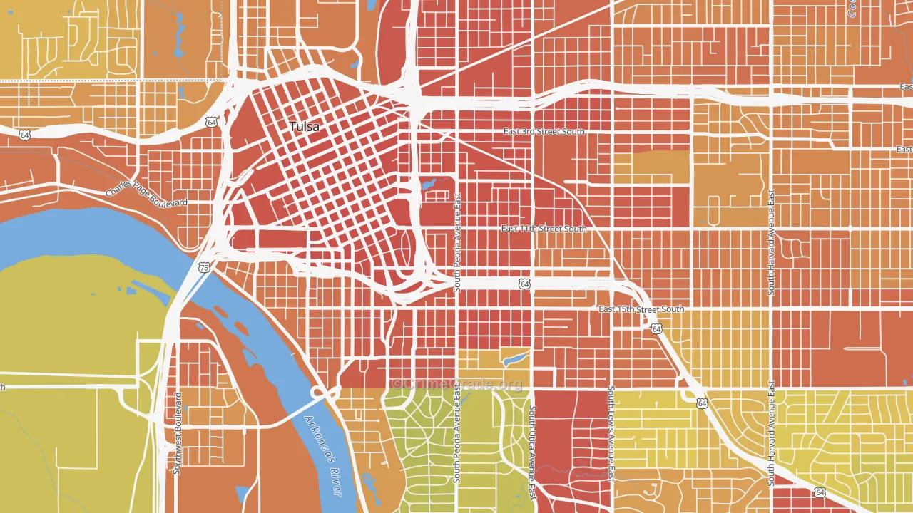 74120, OK Map of Theft Rates