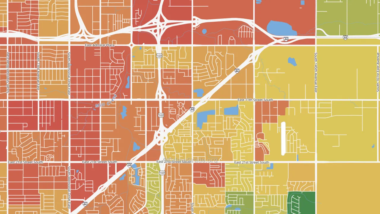 74128, OK Map of Theft Rates