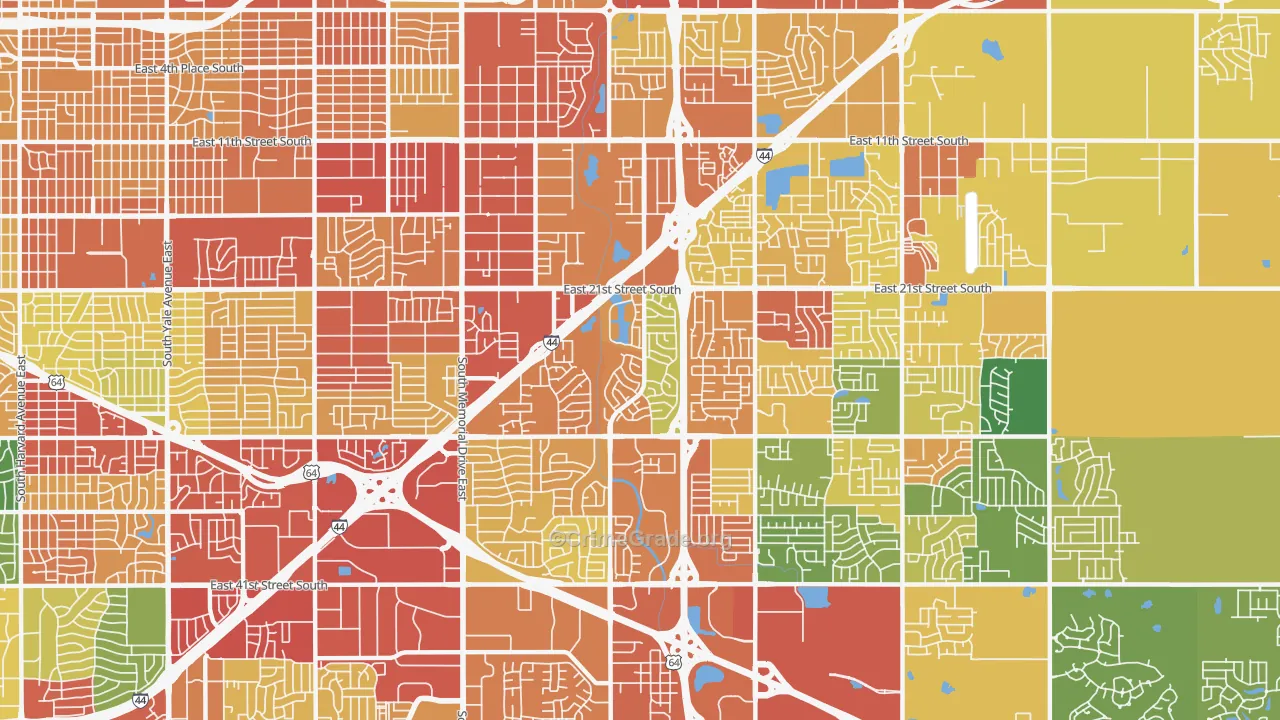 74129, OK Map of Theft Rates