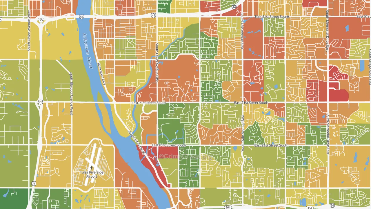 74136, OK Map of Theft Rates