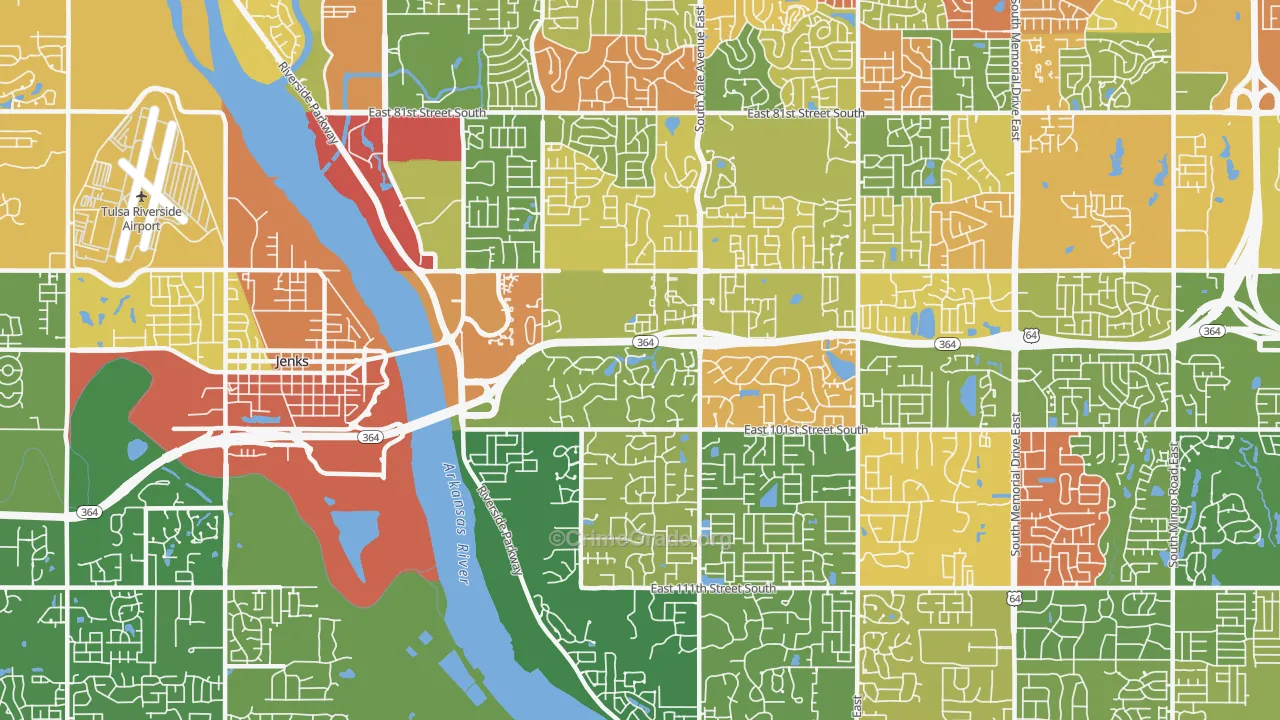 74137, OK Map of Theft Rates