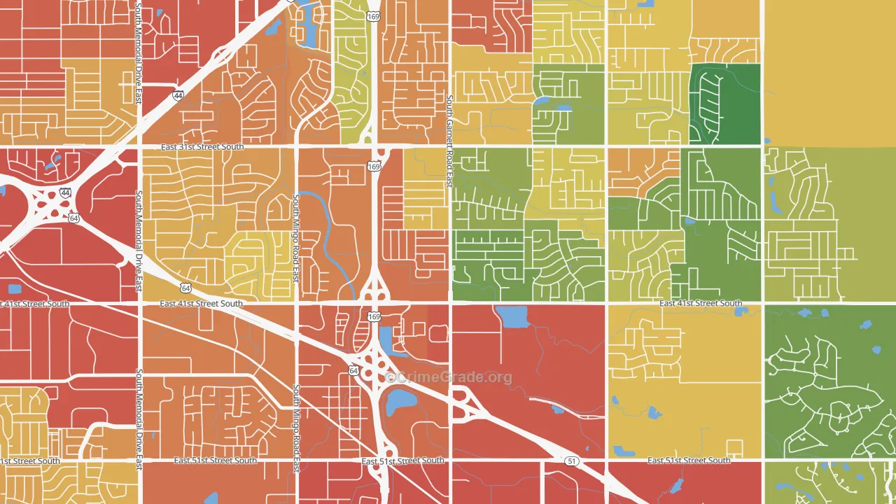 74146, OK Map of Theft Rates