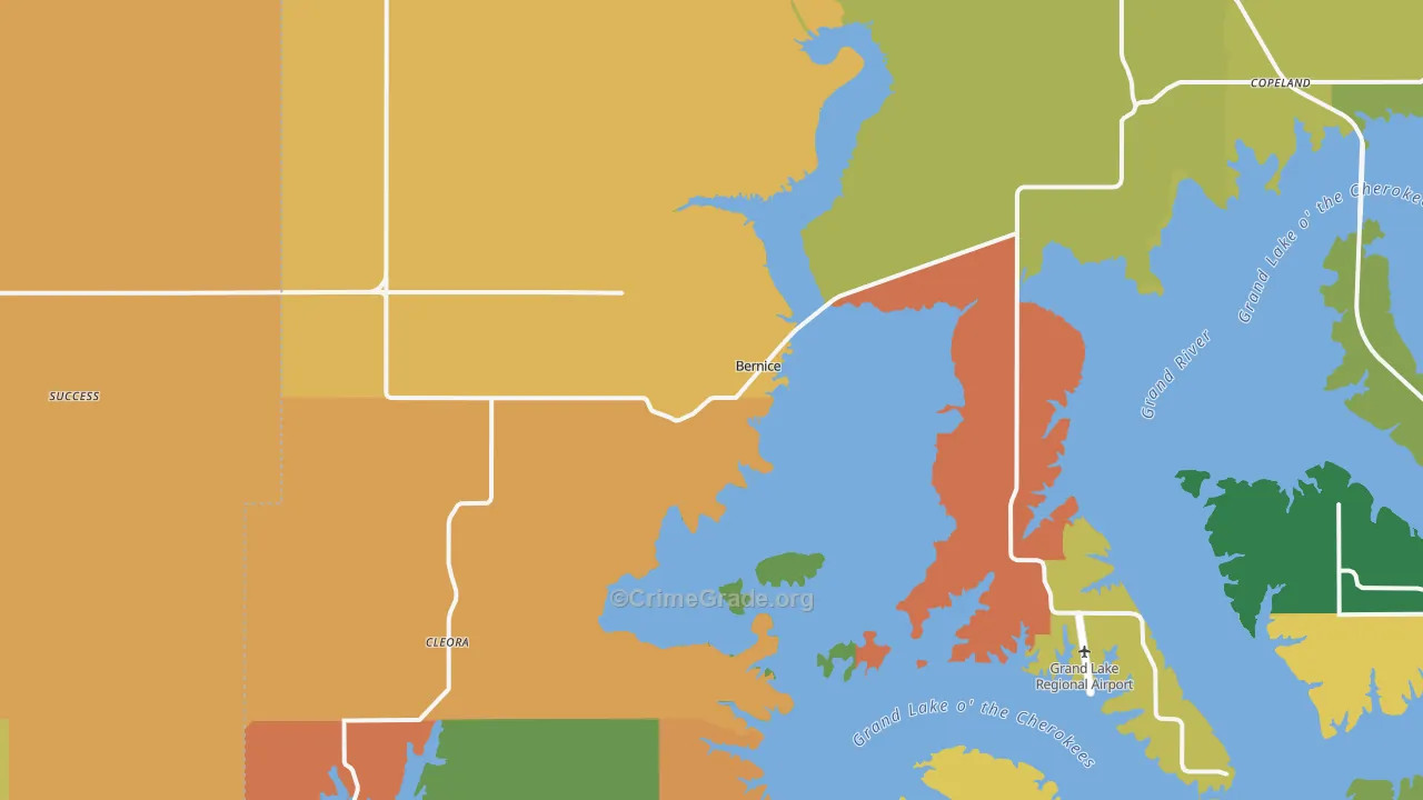 74331, OK Map of Theft Rates