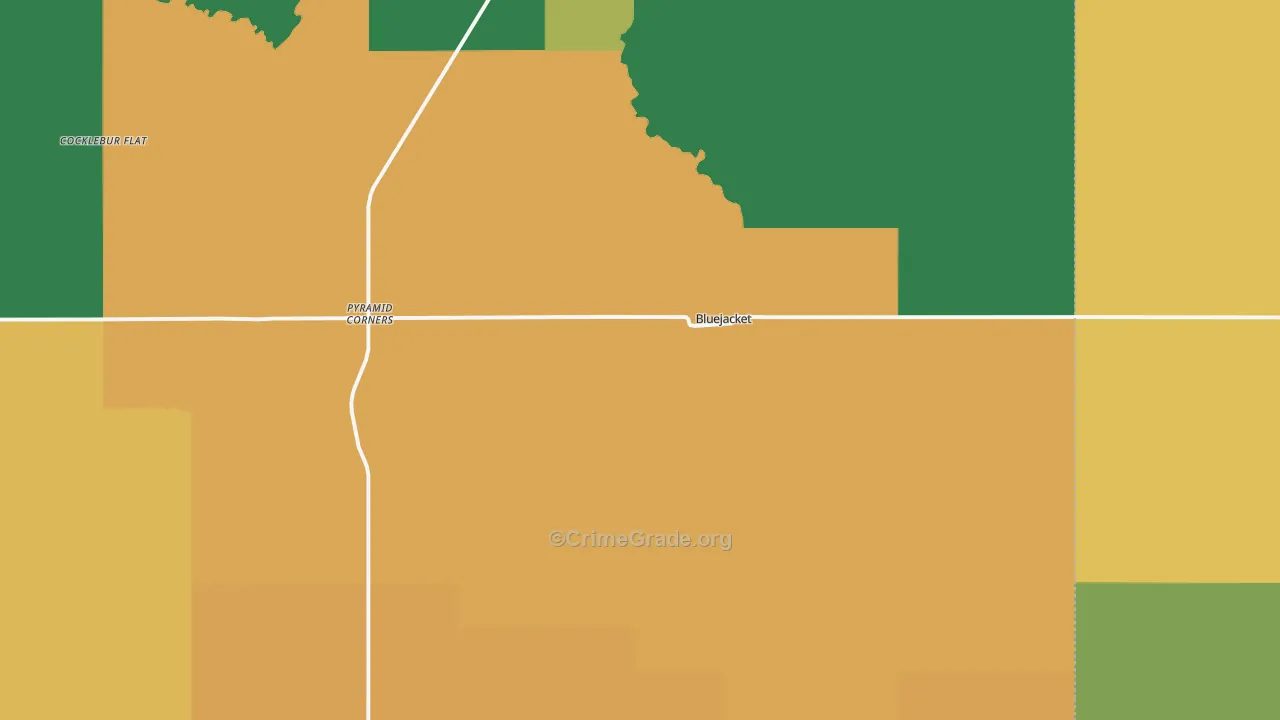 74333, OK Map of Theft Rates