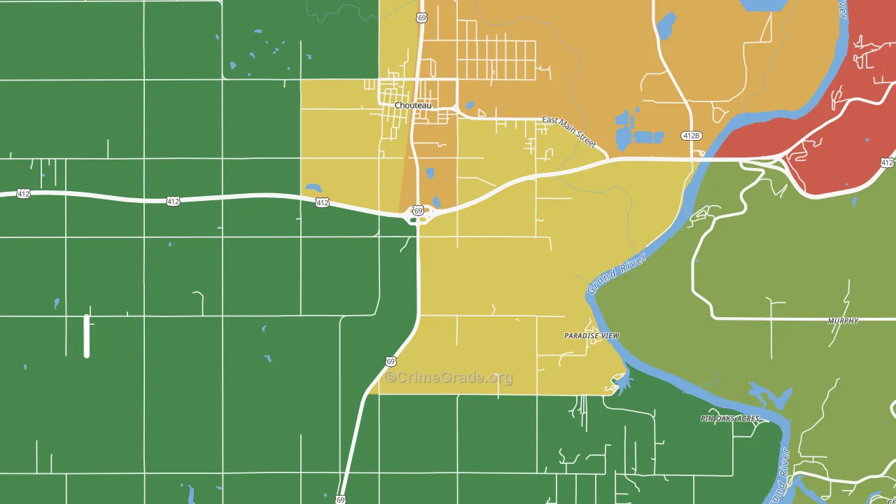 74337, OK Map of Theft Rates