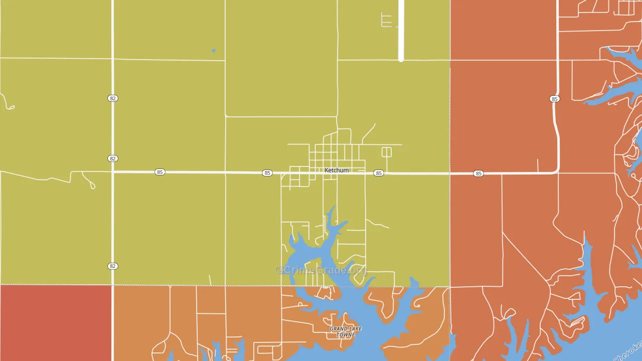 74349, OK Map of Theft Rates