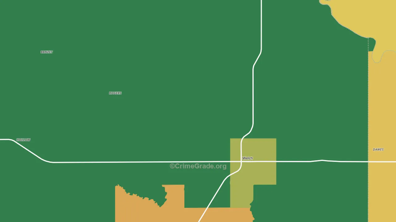 74369, OK Map of Theft Rates